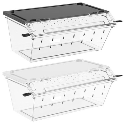 Breathable Reptiles Tanks Clear Acrylic Habitat Box For Lizards Snake Cricket