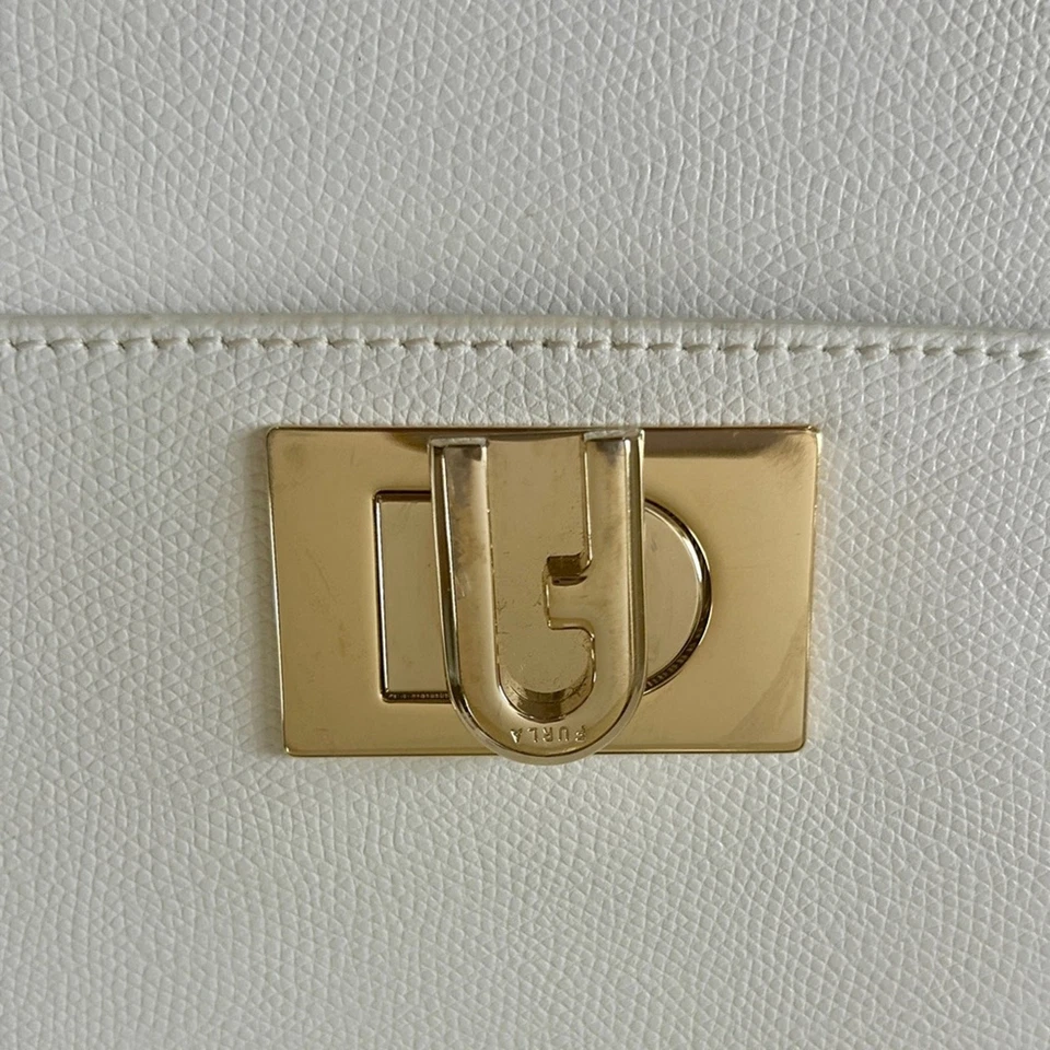 Bolso de hombro Furla $478 pequeño de cuero blanco 1927 con herrajes en tono dorado Foto 4 de 4