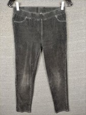 Hanna Andersson Girls Pants 12 Black Ribbed Velour Casual Pajama Comfy