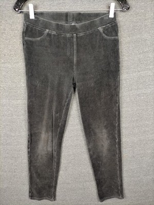 Hanna Andersson Girls Pants 12 Black Ribbed Velour Casual Pajama Comfy