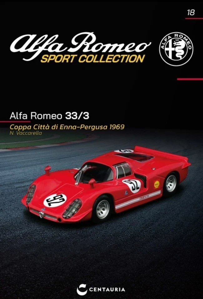 ALFA ROMEO 33/3-COPPA CITTÀ DI ENNA-PERGUSA-1969 ALFA ROMEO SPORT COL  1:43 N#18 - Immagine 2 di 4