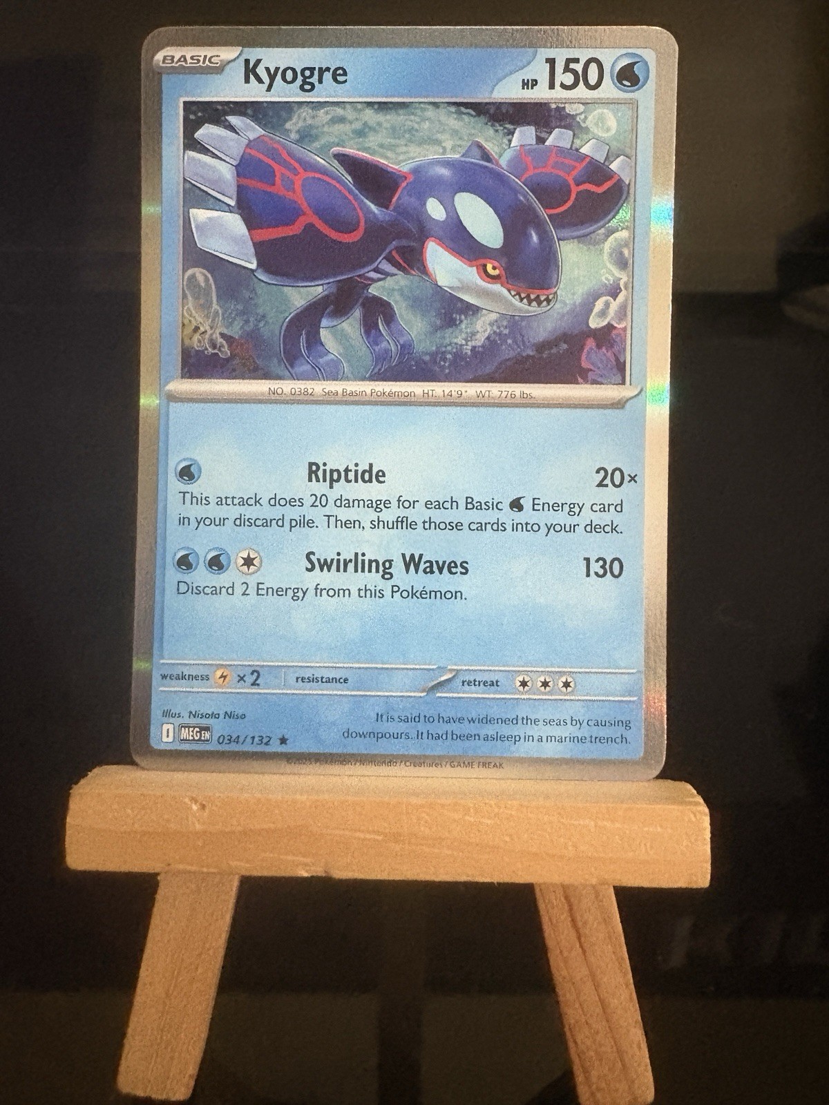 KYOGRE - 34/132 Mega Evolution - Set NM - Holo Rare - Pokémon TCG Card