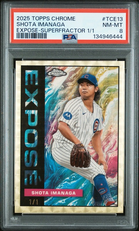 2025 Topps Chrome Expose (Exposé) Shota Imanaga SUPERFRACTOR 1/1!! PSA 8 - Cubs