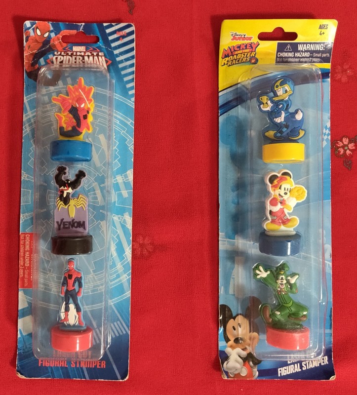 2 Packs of Disney-Mickey,Donald, Goofy- Marvel(Spiderman) Laser Cut Stampers 