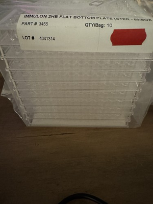 #ad IMMULON 2HB FLAT BOTTOM PLATES 20 PCS $50.00