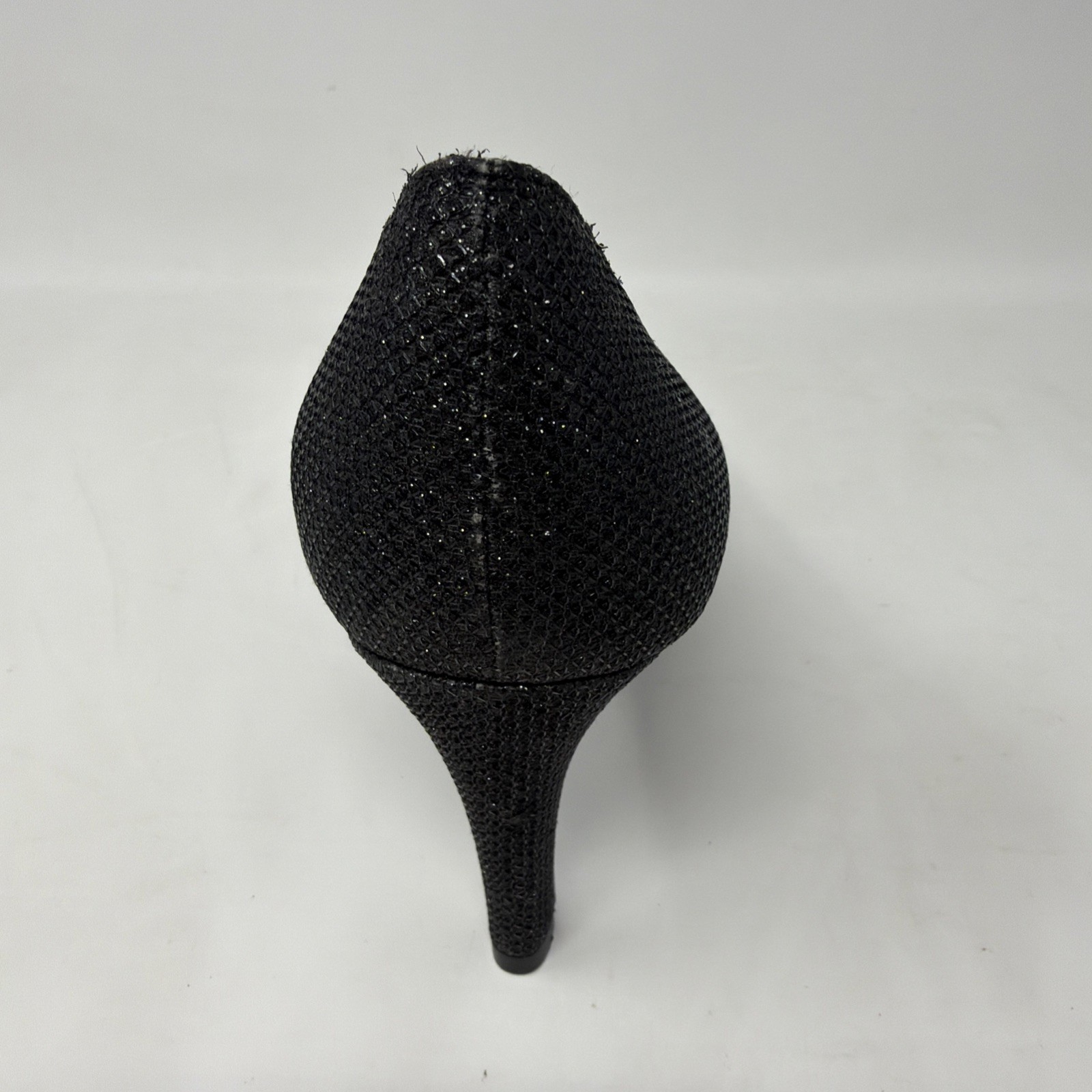 Stuart Weitzman Black Textured Open Peep Toe Heel… - image 12