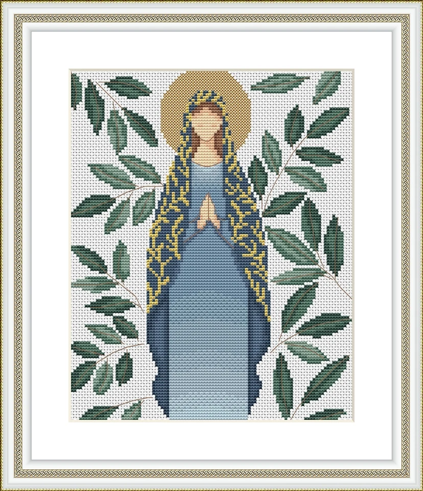 Cross Stitch Printed Pattern Whisper Pray DIY Chart Counted Needlework DMC Color - Image 2 of 4