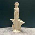 Vintage Royal Haeger Praying Madonna Virgin Mary Planter Vase Figurine MCM White