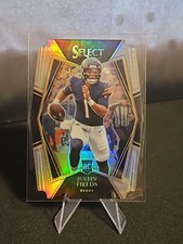 2021 Panini Select - Premier Level Justin Fields #150 Silver Prizm Die-Cut (RC)