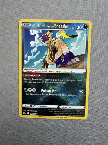 Pokemon TCG Radiant Hisuian Sneasler 123/196 Lost Origin RADIANT HOLO RARE MT
