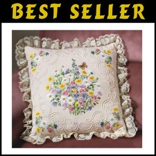 Wildflowers Butterfly Pillow Embroidery Kit