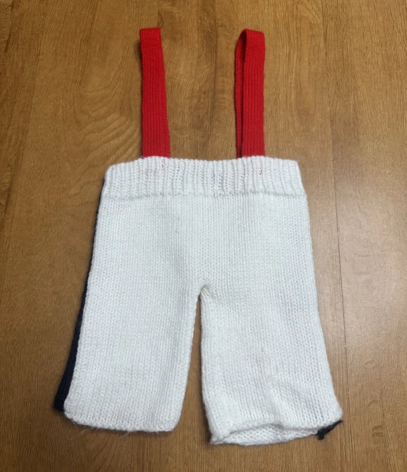 Crocheted Baby Suspenders And Hat, Baseball Theme, Mud Pie Size Newborn - Image 3 of 4