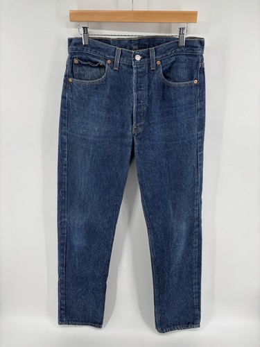 Vintage Levi's 501XX Jeans Mens (Meas 30x32) 33x36 Dark Wash Made In USA 90s