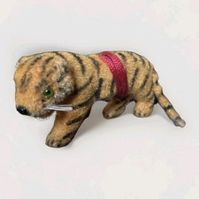 Vintage West Germany Handwork Kunstlerschutz Orange Tiger toy original tag