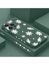 Gänseblümchen Blumen Silikon Handyhülle iPhone 16 15 14 13 12 11 Pro Max Samsung