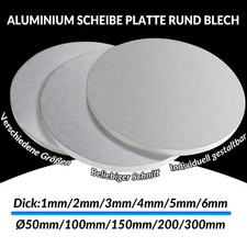 Alu Aluminium Dick 1mm~6mm Ronden Scheibe Platte Rund Blech Ø50mm - 300mm Blank