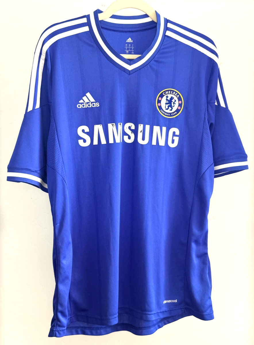 Chelsea 2013 2014 Home Jersey Adidas Size L Samsung Blue Soccer