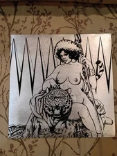 Tigress Vintage Poster Foil Pro Arts 1979 Warrior Woman Tiger Velvet 1970s
