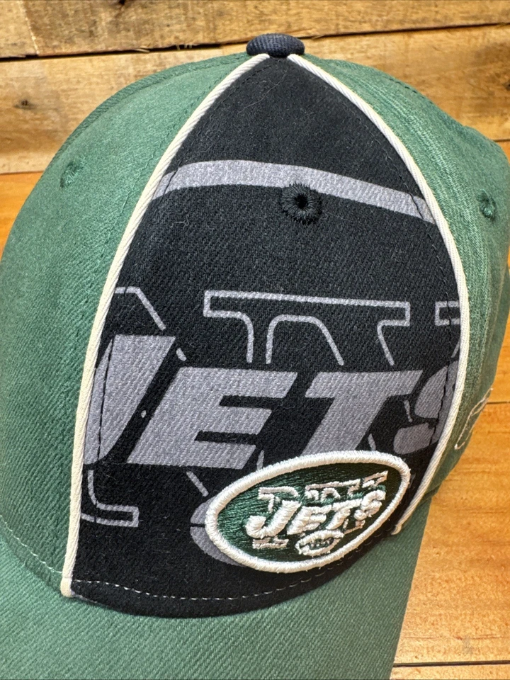 De Colección NY New York Jets NFL Flexfit Sombrero Ajustado Reebok Verde OSFA Bill Gráfico AOP Foto 3 de 4