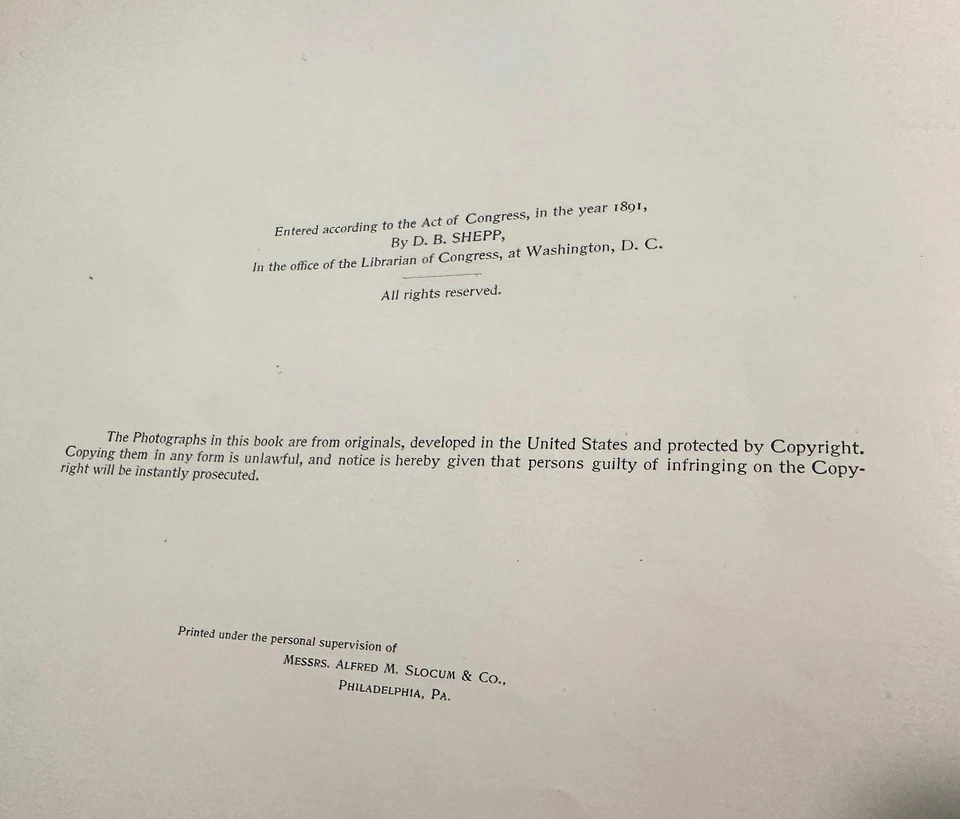 SHEPP'S PHOTOGRAPHS OF THE WORLD   1891 by Globe Bible Publishing Company - Image 4 of 4