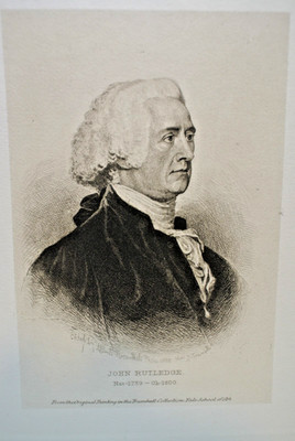 JOHN RUTLEDGE 1739-1800 Founding Father Etched by Albert Rosenthal