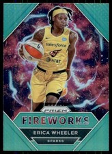 2021-22 Panini Prizm WNBA Fireworks Prizms Green Erica Wheeler #15