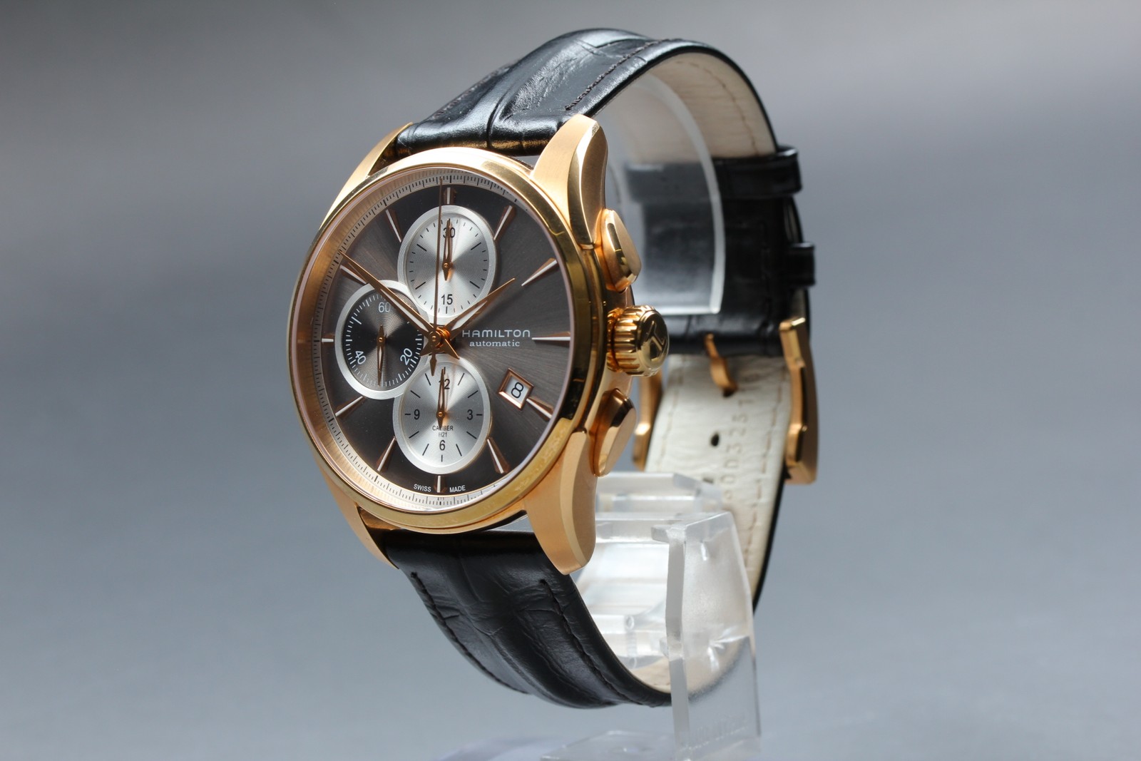 [MINT w/Box,Paper] HAMILTON H325460 42mm Gray Dial Chronograph AT Men's Watch image 5