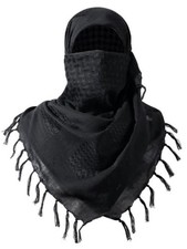 Scarf Military Shemagh Tactical Desert Keffiyeh Head Neck Scarf Arab Black