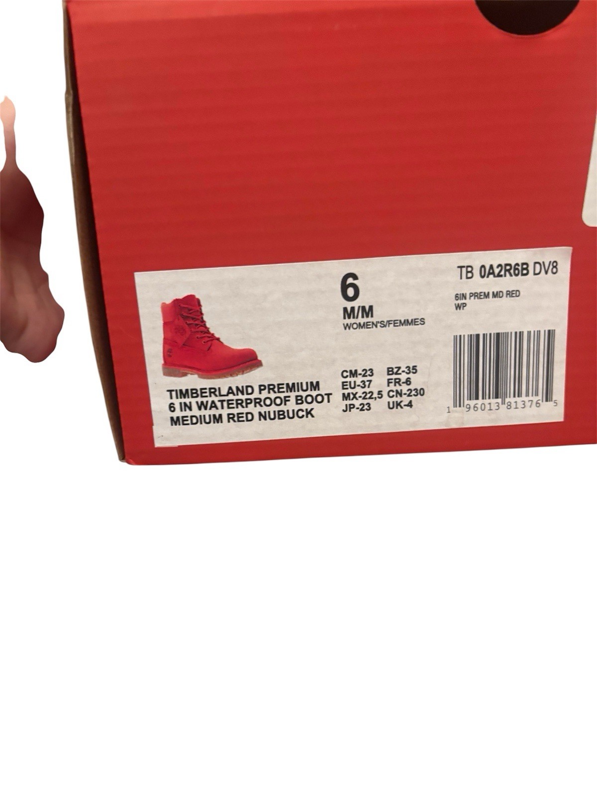 Timberland Premium 6 in Waterproof boot Medium Red women’s 50th Anniversary image 7