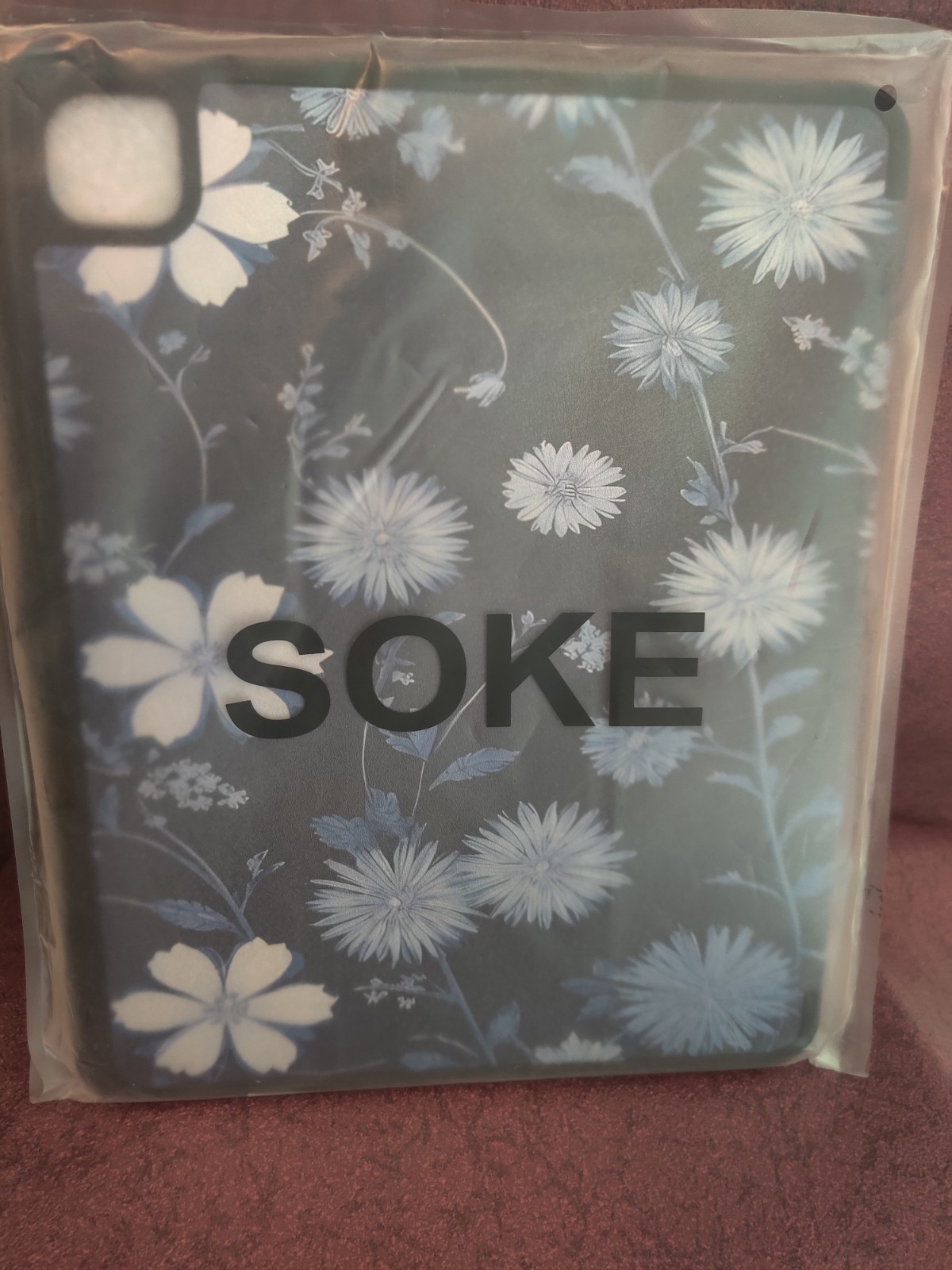 SOKE for new ipad pro 12 tablet case,  blue daisy, new, in p