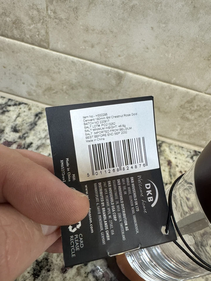 COLE & MASON Derwent Salt Grinder - Chestnut Brown Copper Mill NWT WOW Free Ship - Image 4 of 4