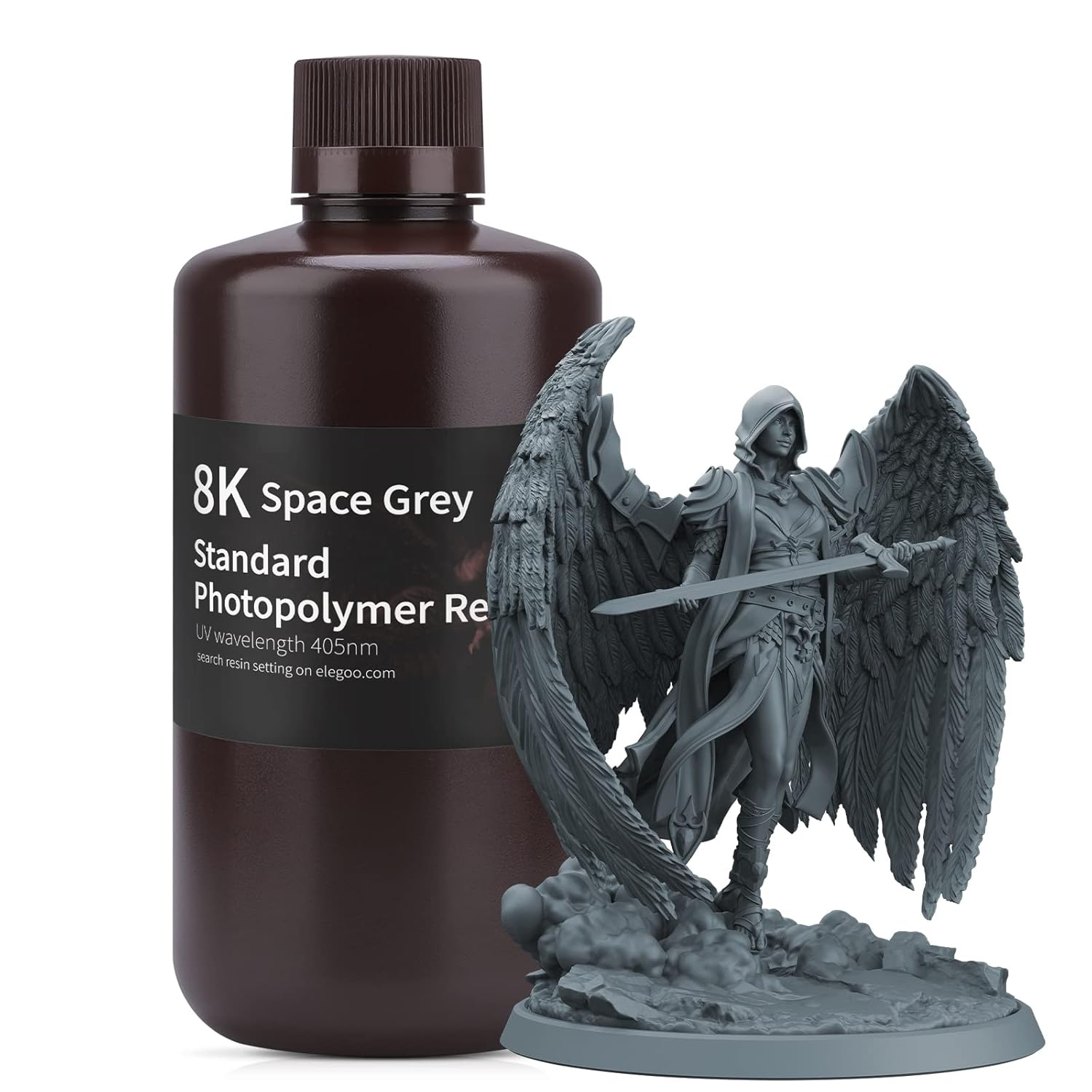 8K High Precision 3D Printer Resin 405nm UV-Curing Photopolymer for Smooth Detailed Prints