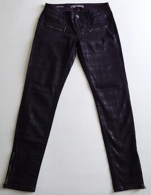 Blue Fire Co Jeans, Damen, Skinny, Stretch, schwarz, Zipper, 28/30