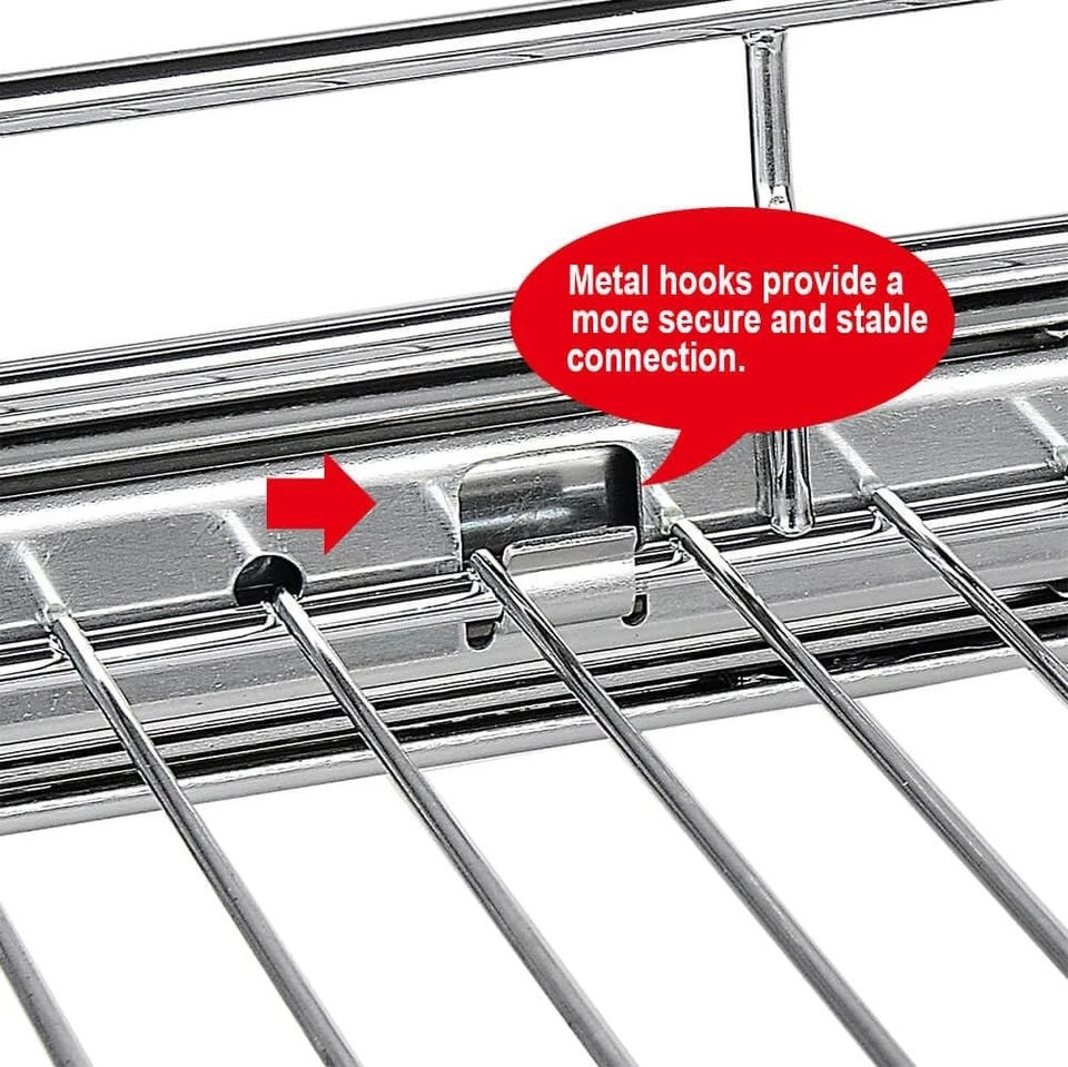 Organizador de gabinete extraíble OCG de 2 niveles 15,5" de ancho x 21" de cromo D #R01 Foto 2 de 4