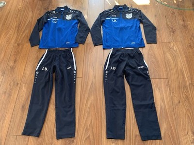 JAKO 2 x Präsentationsanzüge Gr. 140 Blau, 4-teiliges Set Fußball