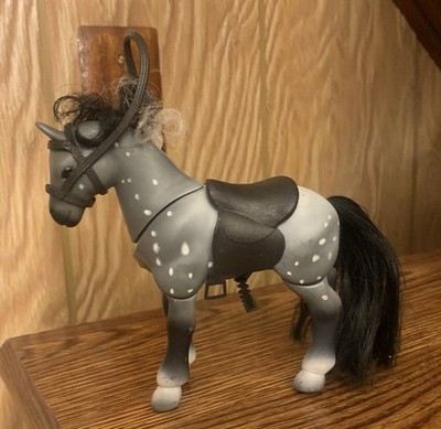 Kid Kore Grey/White/Black Mini Horse W/ Saddle Moveable Head & Legs 1998
