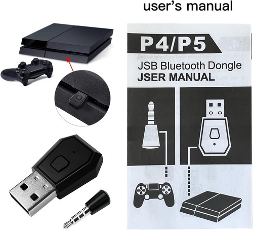 Bluetooth Adapter for PS4/PS5, USB 4.0 Dongle Receiver/Transmitter, Black - Picture 3 of 8