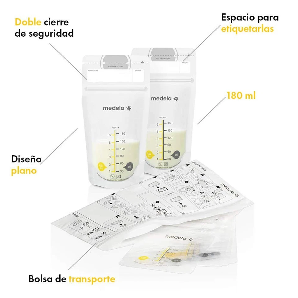 Medela Aufbewahrungsbeutel für Muttermilch 50 weiß  500 g (1er Pack) - Bild 4 von 4