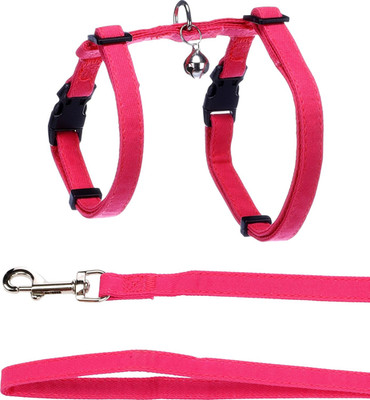 Lomi Katzengeschirr verstellbar 22cm-36cm mit Leine Fuchsie
