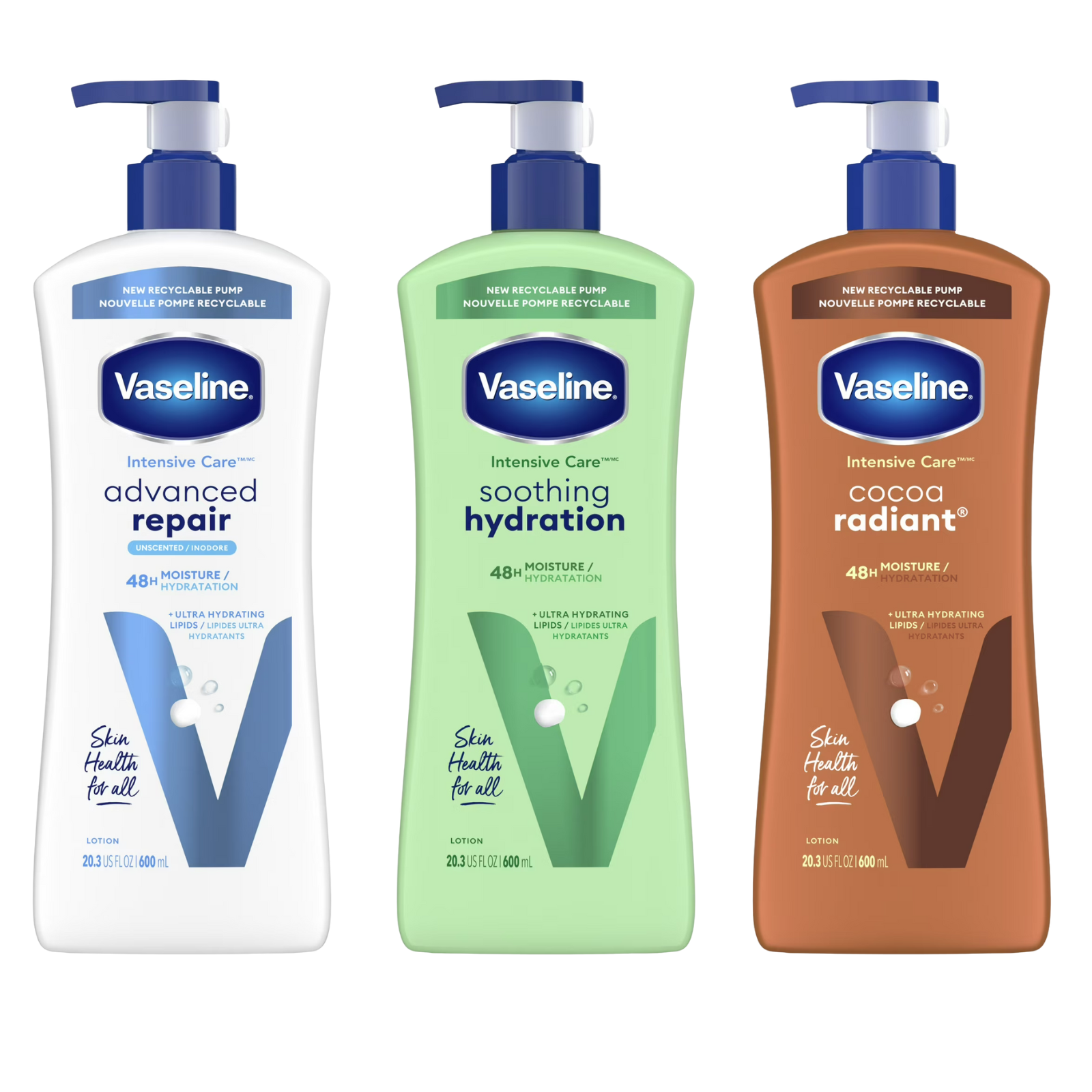 Vaseline Intensive Care Body Lotion Soothing Hydration for Dry Skin, 20.3 oz