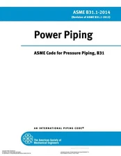 ASME Code for Power Piping B31.1-2014 New Stock Free Shipping