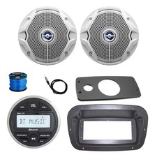 JBL Marine Radio, Spa Bezel, Adapter, 2x 6.5" 225W White Speakers w/ANT, Wire