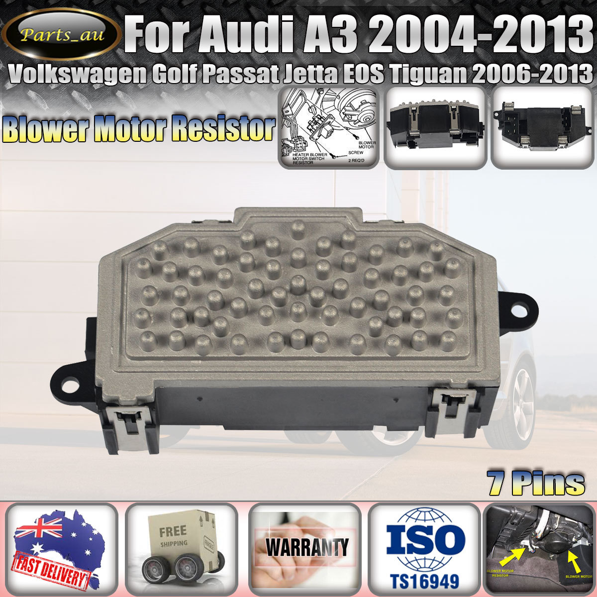 A/C Blower Motor Resistor for Audi A3 Volkswagen Golf Passat Jetta EOS