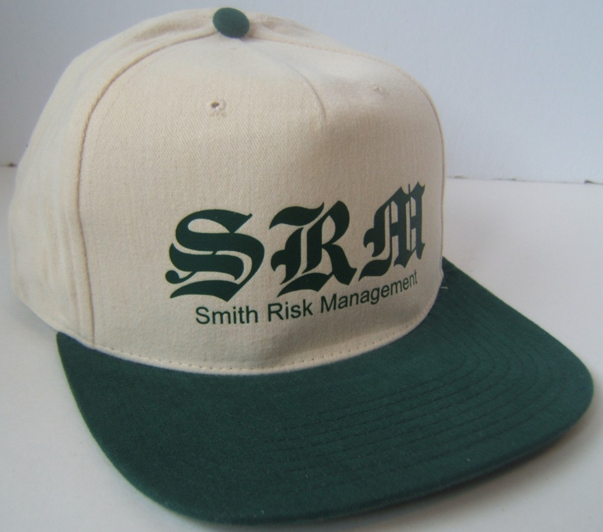 Smith Risk Management Hat SRM Monogram Beige Gree… - image 1