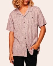 BILLABONG Men's SHORELINE S/S Woven Button Up Shirt - PKZ - Medium - NWT