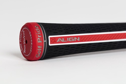 Golf Pride Tour Velvet ALIGN Golf Grips Standard/Midsize .60" Core Black/Red Set - Picture 2 of 21