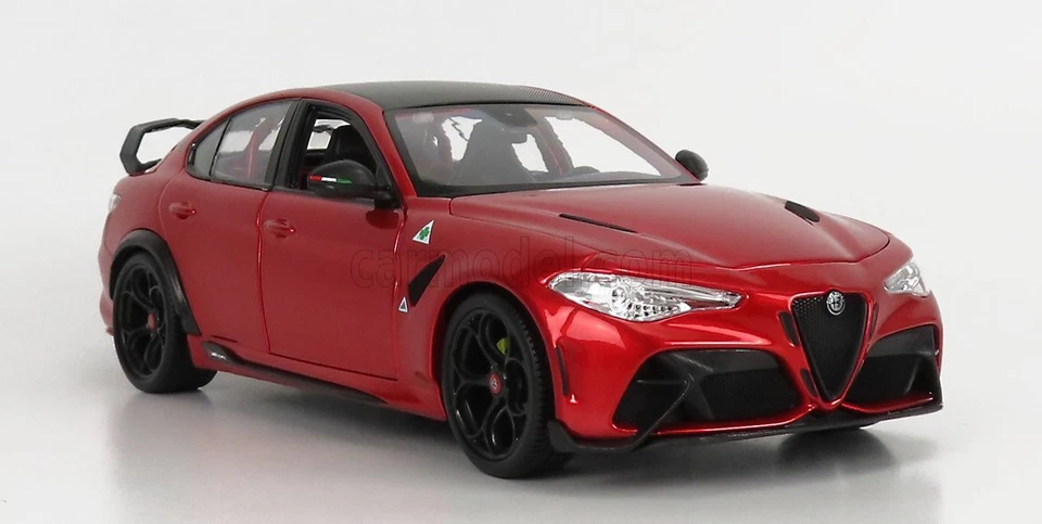 MODELLINO AUTO STATICO BURAGO ALFA ROMEO GIULIA GTAM 2020 ROSSO GTA SCALA 1/18 - Immagine 4 di 4
