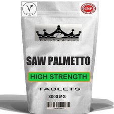 saw palmetto Tablets Capsules 3000mg HAIR LOSS PROSTATE URINARY TRACK BUY 3 GET4