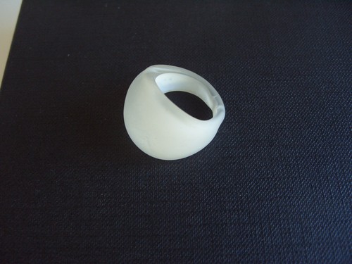Murano Glass Ring Original Frosted Matte Handmade Jewelry Ø19 , 5 Neu
