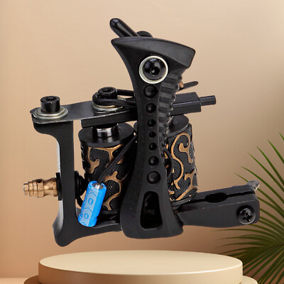 Coil Tattoo Machine Cast Iron Frame for Beginner 10 Wrap Liner